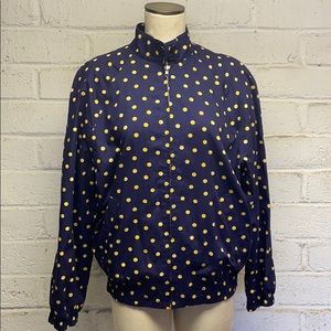 Vtg. Lacoste 80’s zip up Bomber Jacket. -M